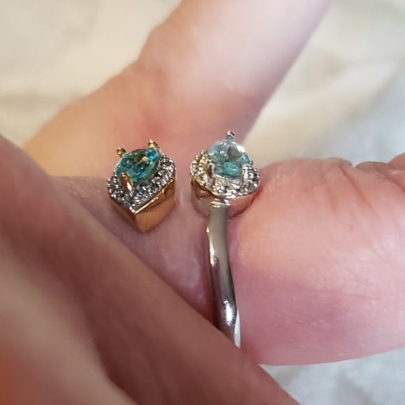 Host Pick 🌟 Madagascar Paraiba Aqua&Green Apatite Ring - Picture 9 of 13